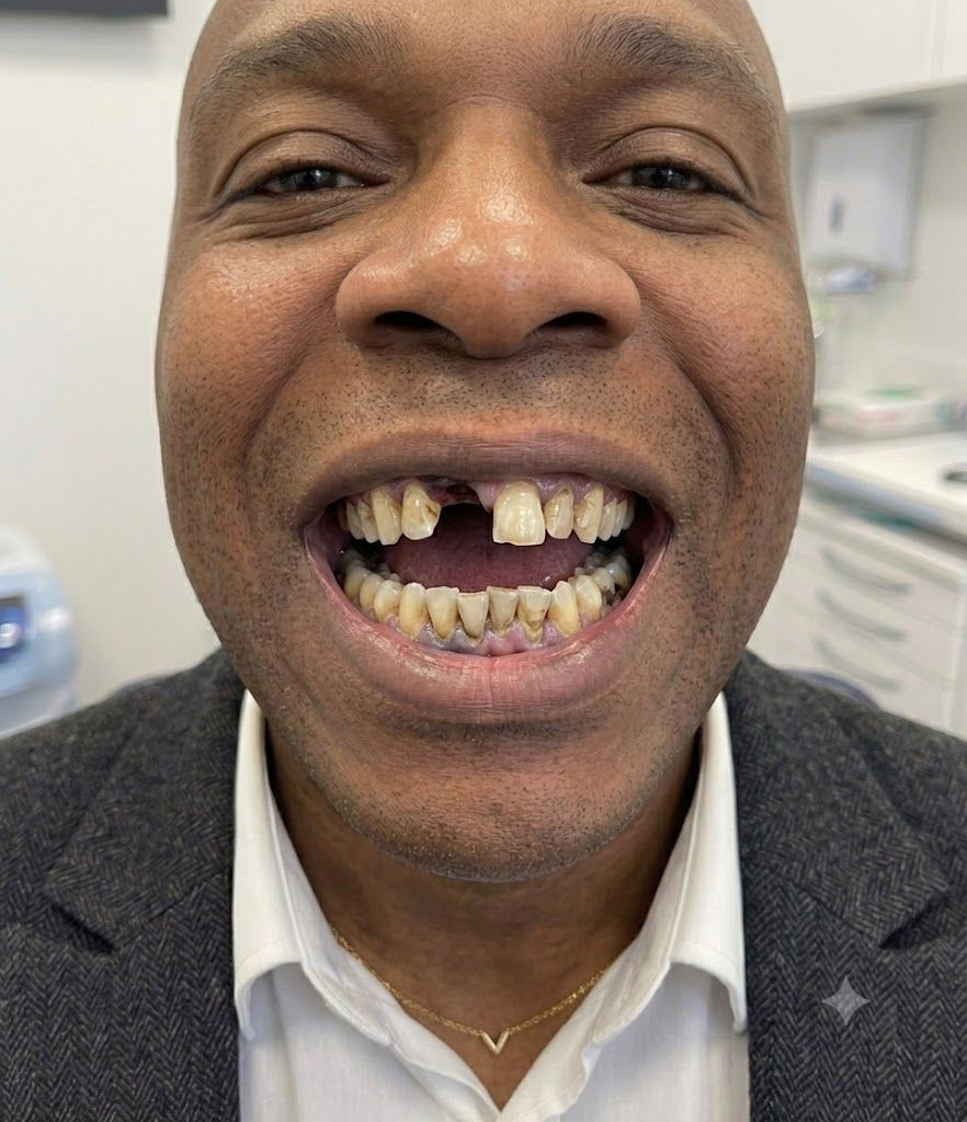 Full-Mouth Restoration - before